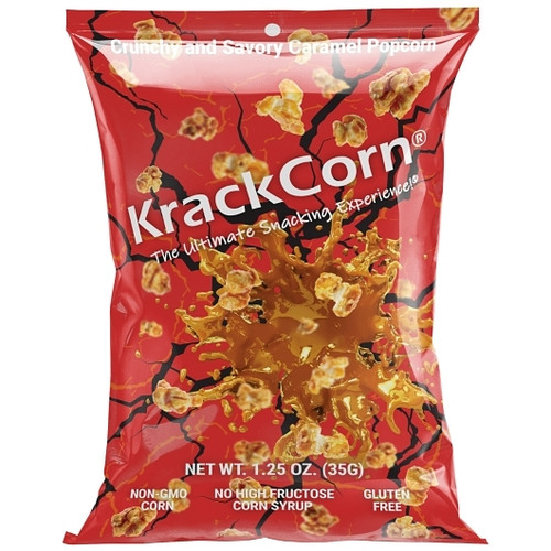 Krackcorn Caramel Flavored Popcorn, 1.25 Ounce, 12 Per Case